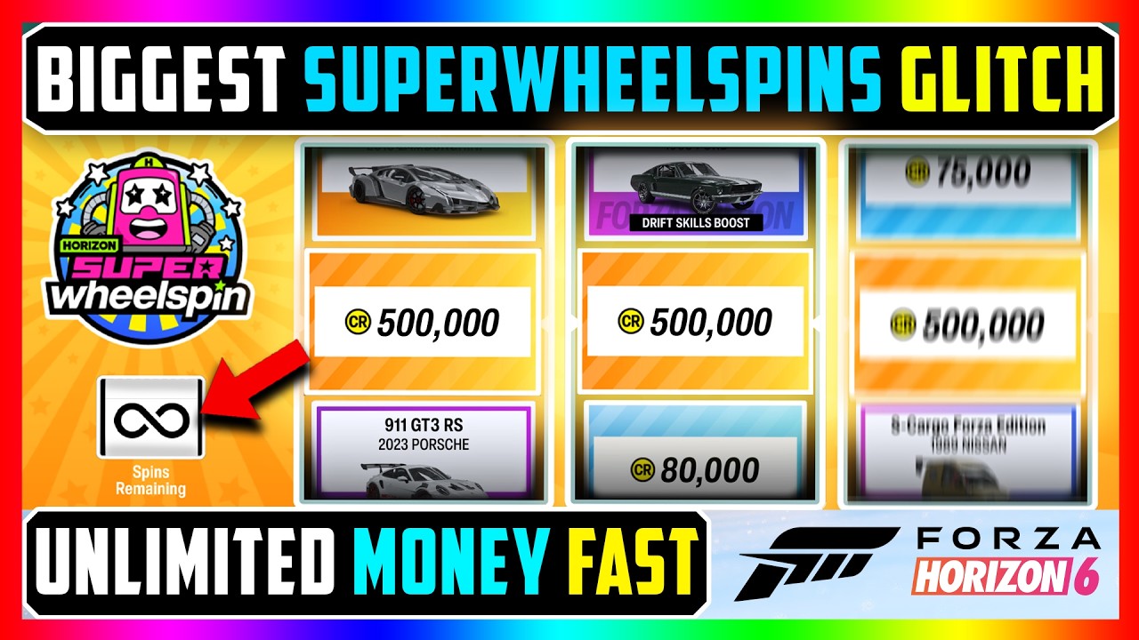 САМЫЙ БОЛЬШОЙ НОВЫЙ ГЛИТЧ НА БЕСКОНЕЧНЫЕ СУПЕР ВРАЩЕНИЯ В FORZA HORIZON 6! БЫСТРЫЙ ЭКСПЛОЙТ (БЕСК...