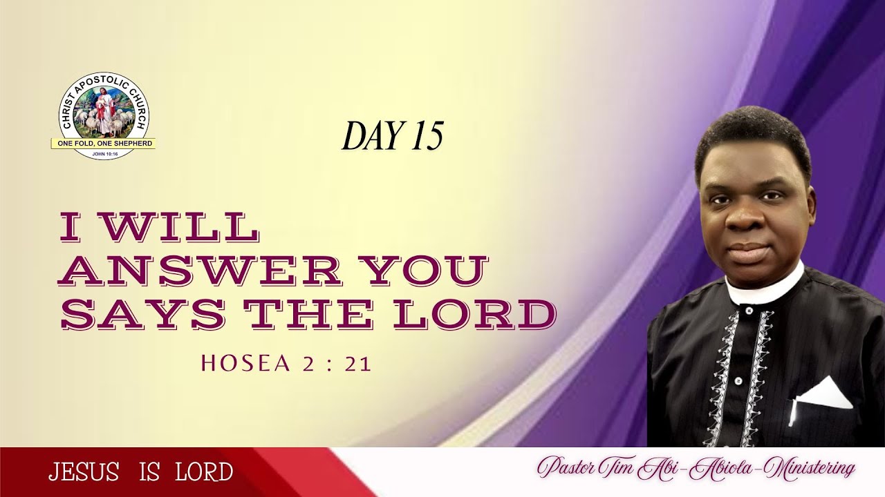 PRAYER & FASTING  II GRAND FINALE  II Pst. Tim Abi-Abiola