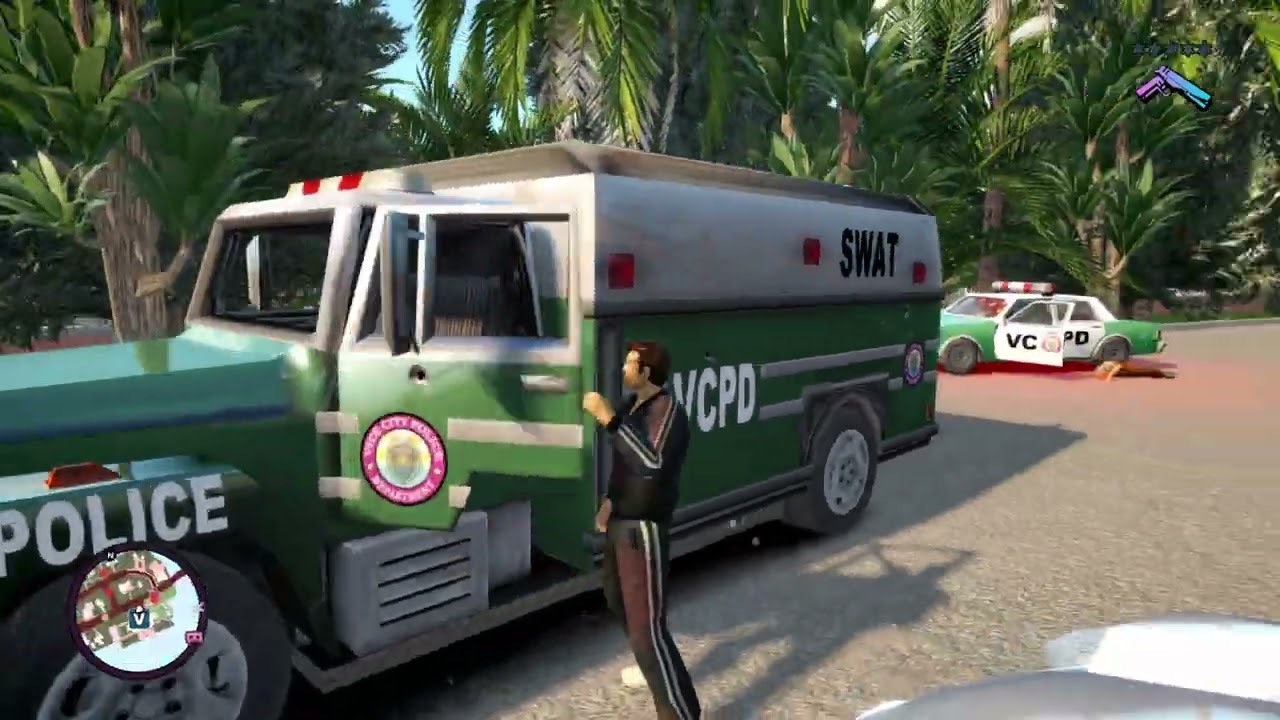 GTA Vice City Nextgen Edition Starfish Island Rampage Turns Into Cop Gang War and Six Star Escape!