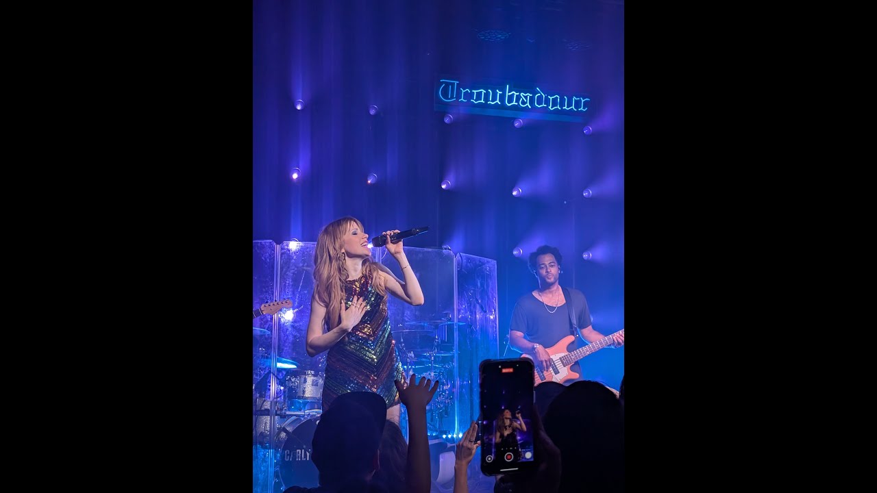 Carly Rae Jepsen performs her new song 