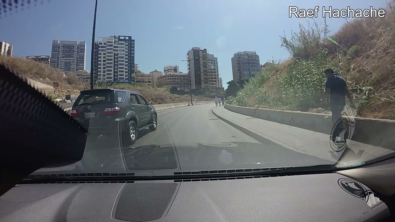 tour drive جولة بالسيارة Manara المنارة  Raouche Rocks صخرة الروشة Ramlet Al Baida الرملة البيضاء