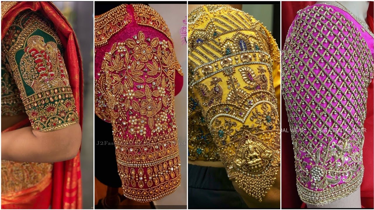 Full hand blouse designs | Heavy work blouse designs | Latest blouse designs | Maggam blouse designs