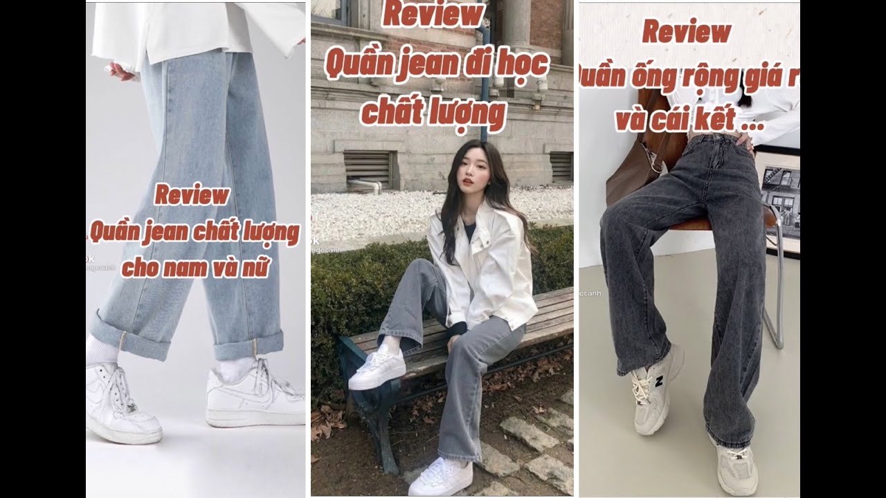 [ SHOPEE HAUL] Quần jeans ~  Top quần jeans ống rộng giá rẻ, chất lượng 🤗 - Tổng hợp Tiktok #5