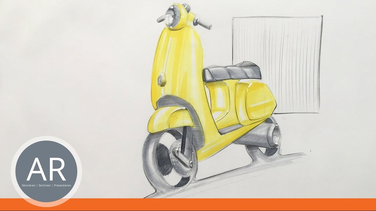 Richtig mit Markern Kolorieren. Einfach und effizient. Transportationdesign Mappe