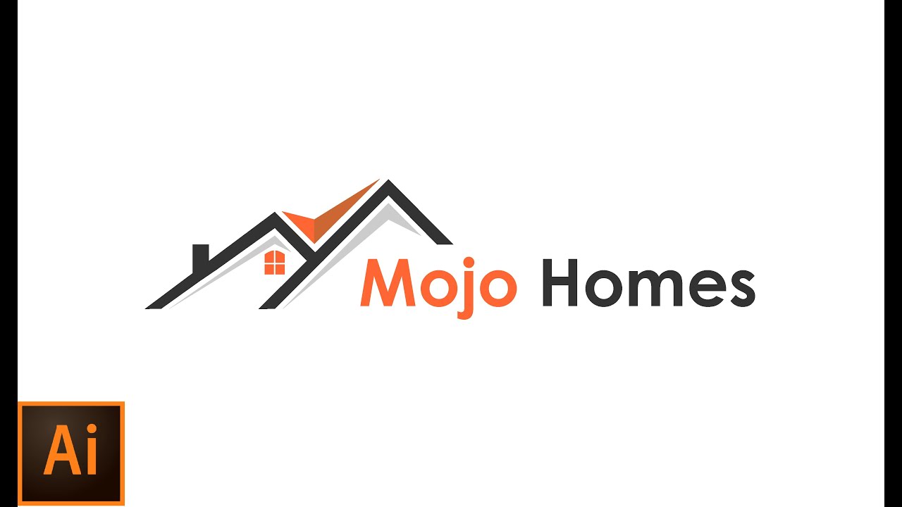Real Estate logo | Adobe Illustrator CC Tutorials (Mojo Homes)