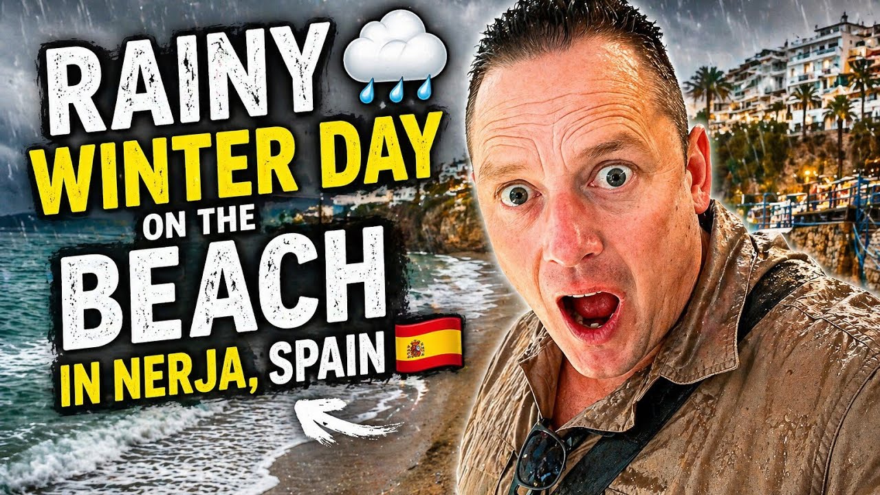 Дождливый день в Нерхе 🇪🇸 ​​| Пляж Бурриана, бары и знаменитая паэлья от Айо