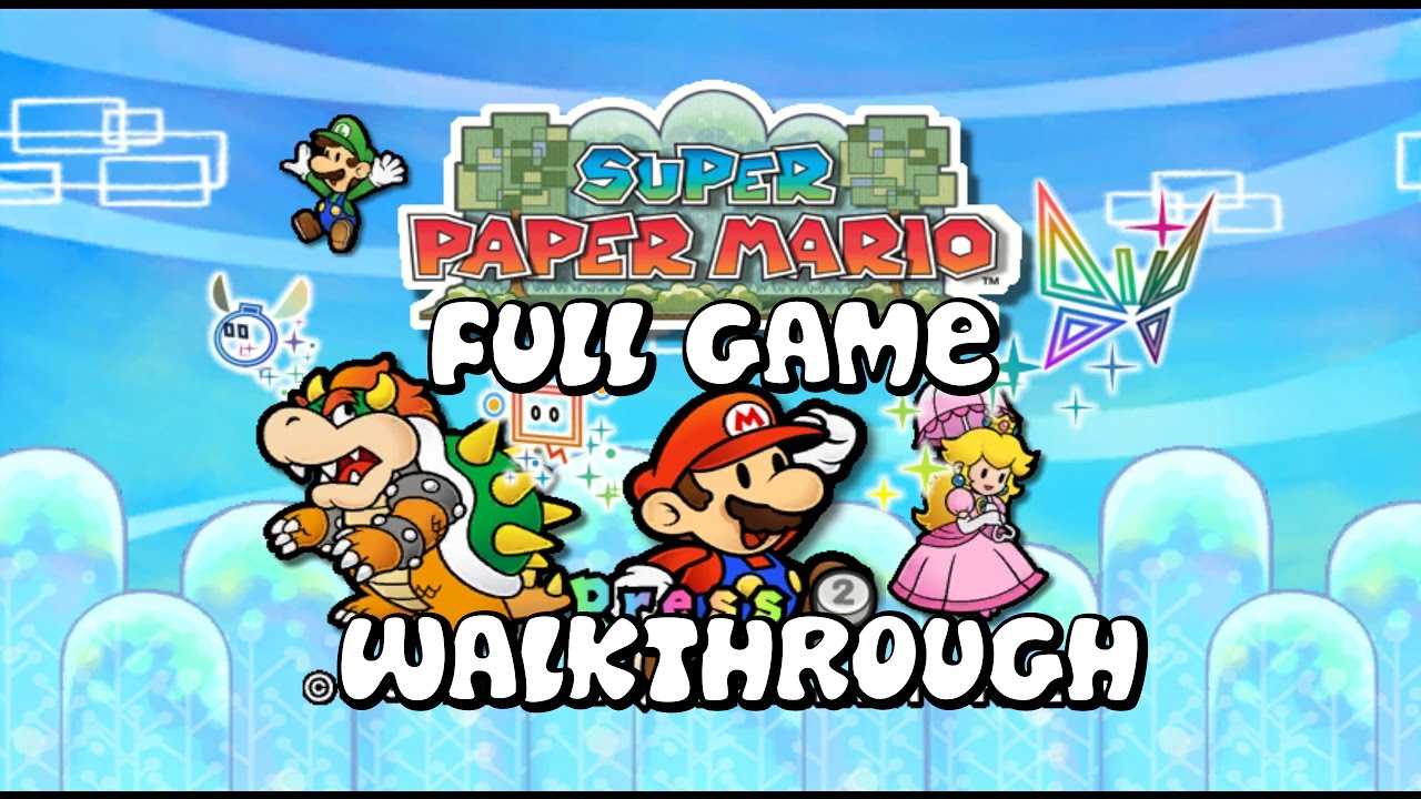 Super Paper Mario - FULL GAME - Walkthrough - No Commentary