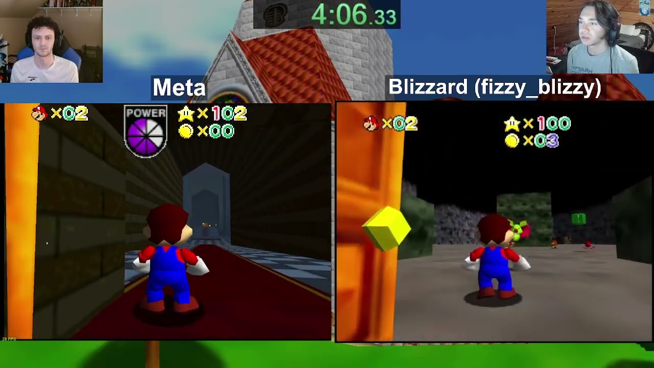 Super Mario 64: B3313 Blind Race vs. Blizzard Part 4 [PC]