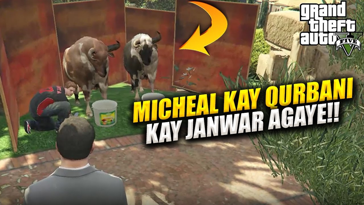 JIMMY AND MICHAEL GOT ANIMALS FOR BAKRA EID 2025 | GTA 5 MODS PAKISTAN