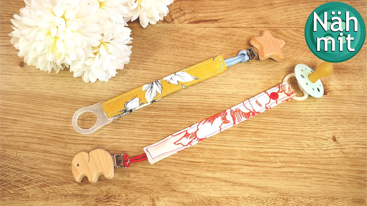 N&auml;hen f&uuml;r Anf&auml;nger | Baby Schnullerband mit Variationen | Schnelle Geschenkidee