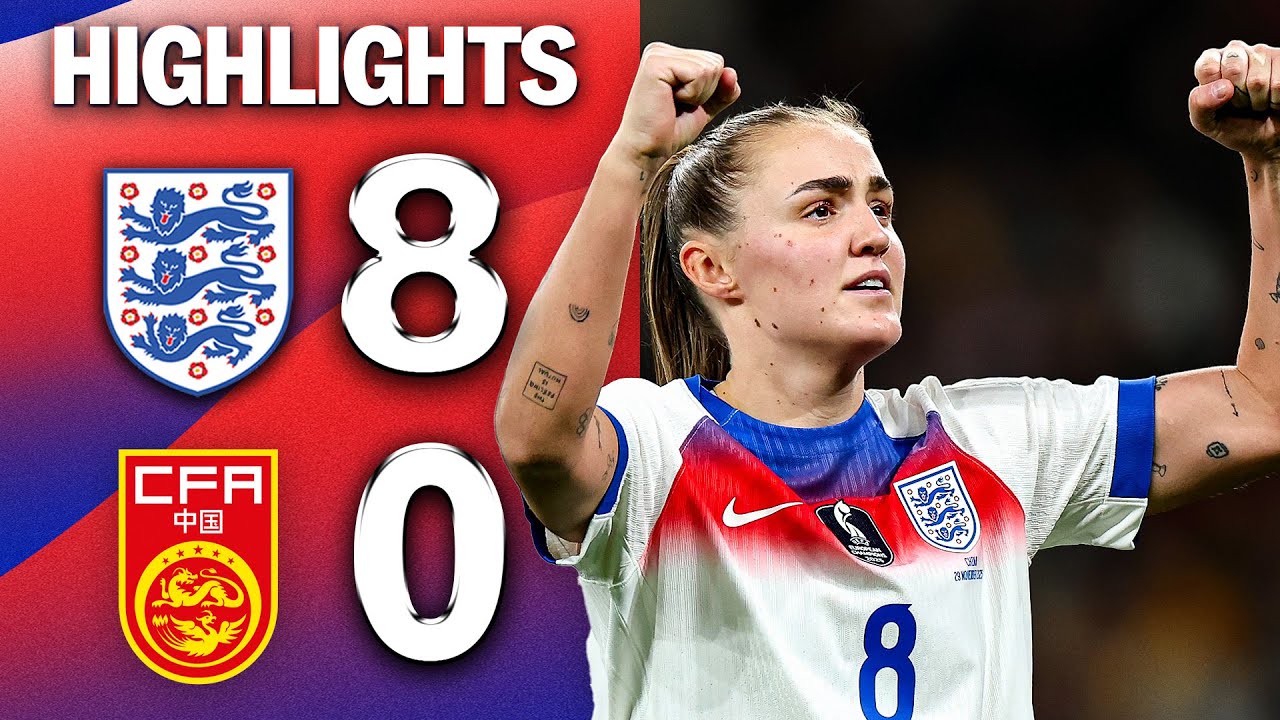 Stanway Wembley Hat-Trick! | England 8-0 China | Homecoming Series | Highlights