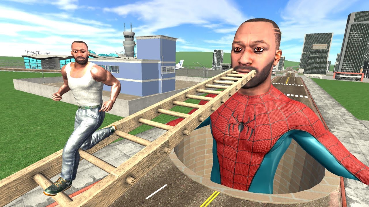 Franklin Entered Inside Giant Frank Spiderman &ndash; INDIAN BIKE DRIVING 3D