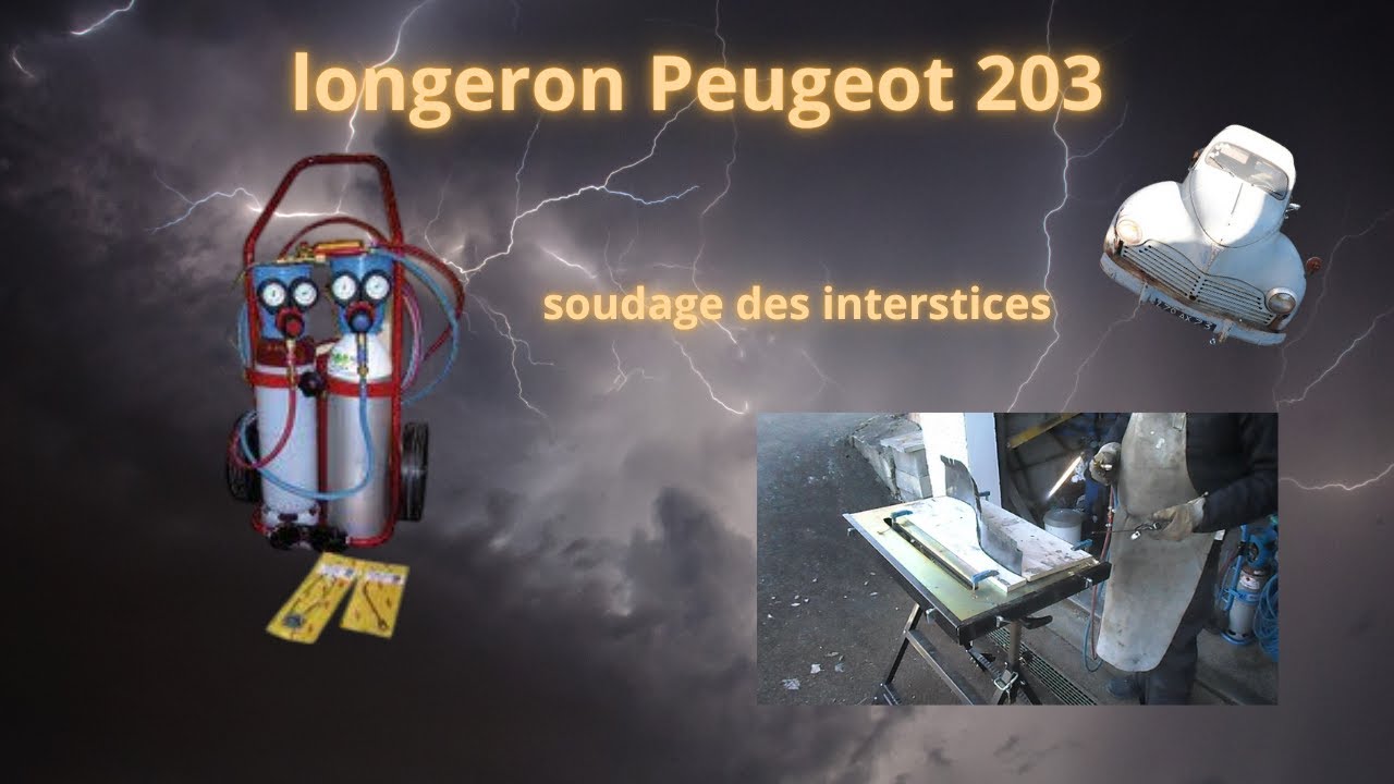 longeron Peugeot 203 soudure des interstices
