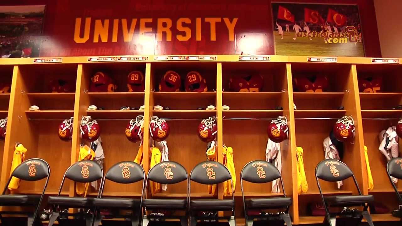 USC Football - Behind The Uniform - Locker Room Set-Up
