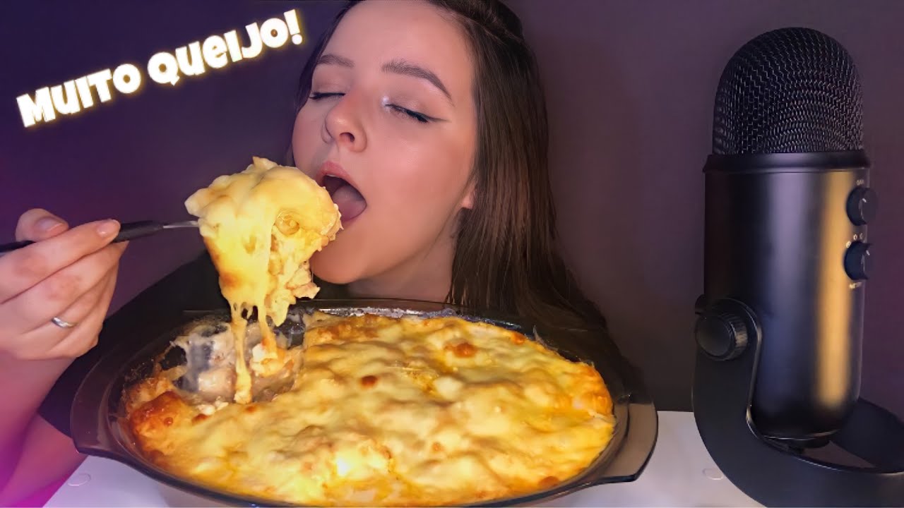 LASANHA ENORME DE SALMÃO E CAMARÃO 🍤 *COM MUITO QUEIJO* MUKBANG BRASIL (Sons de Mastigação) PTBR
