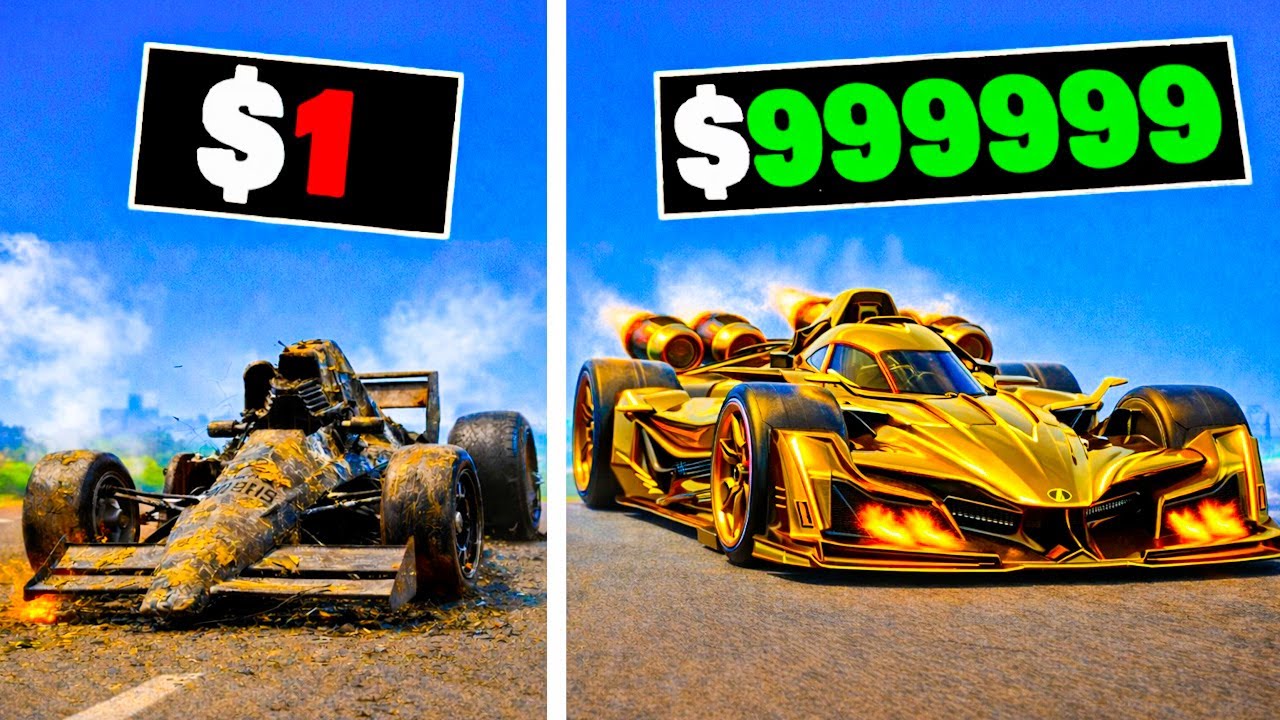 UPGRADING $1 to $1,000,000 F1 Car in GTA 5