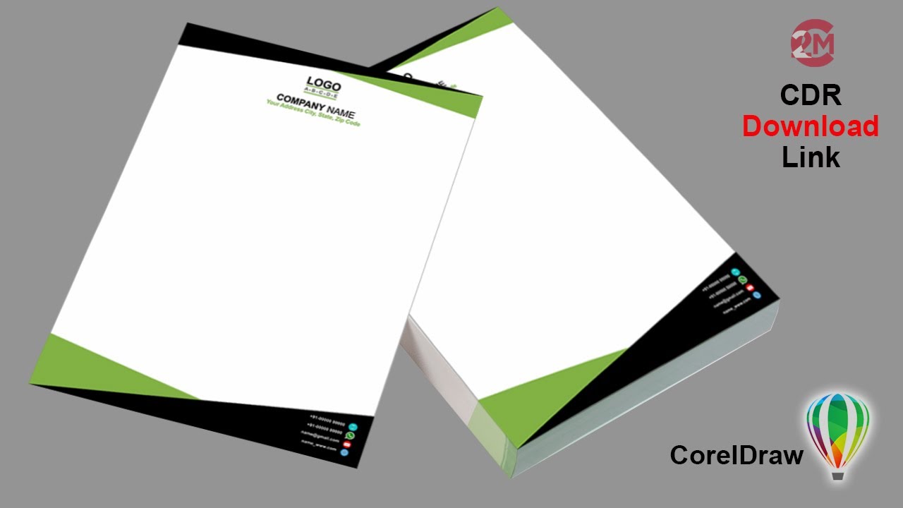 How to Create a Letterhead in CorelDraw | Professional Letterhead design | Letter pad | CorelDraw