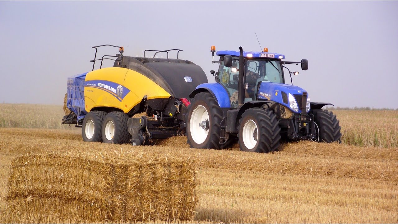 NEW 2012 : NEW HOLLAND BB 1290 au pressage de la paille en 2012
