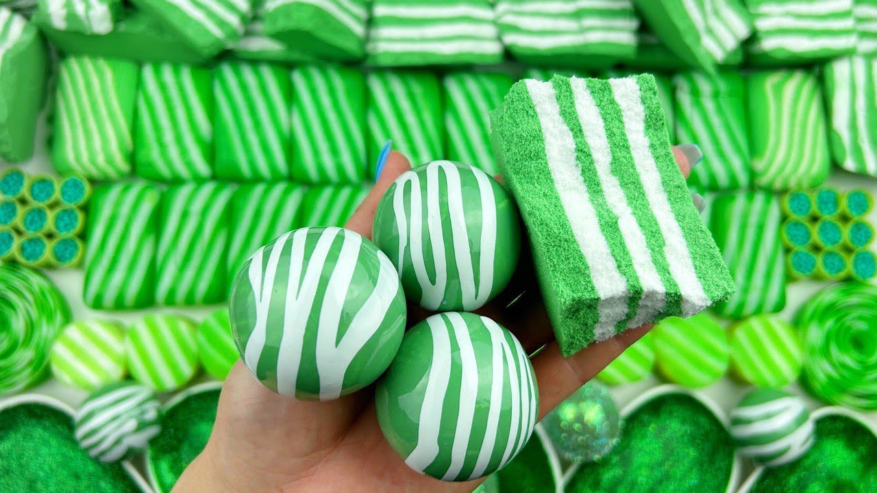 GREEN TIGER EYES★Peeling off the film★Baking soda★Clay cracking★Boxes with starch and foam★