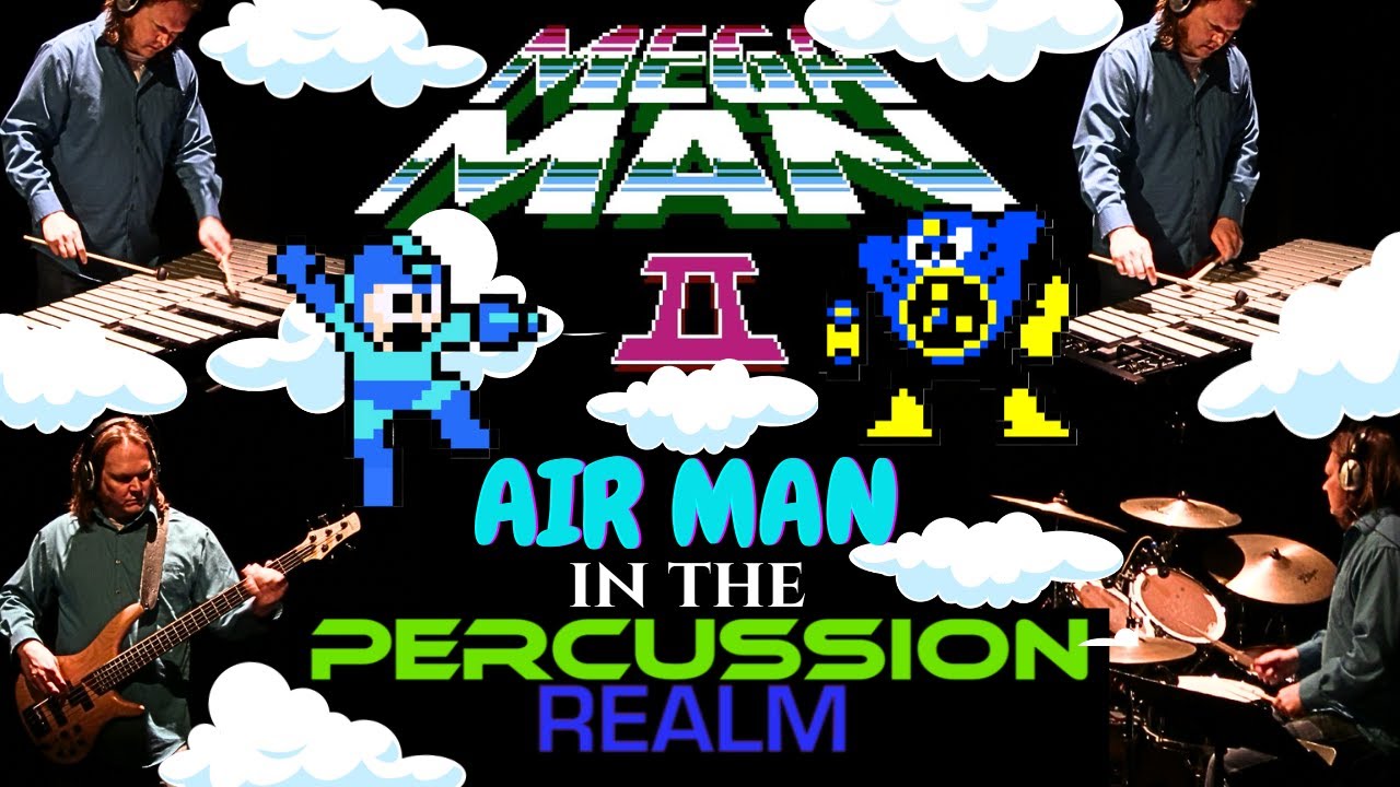 Mega Man 2 Air Man Theme (Percussion Cover + Bass)