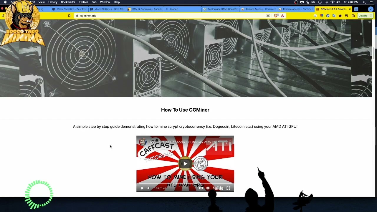 CGMINER for Dogecoin, bitcoin, Litecoin