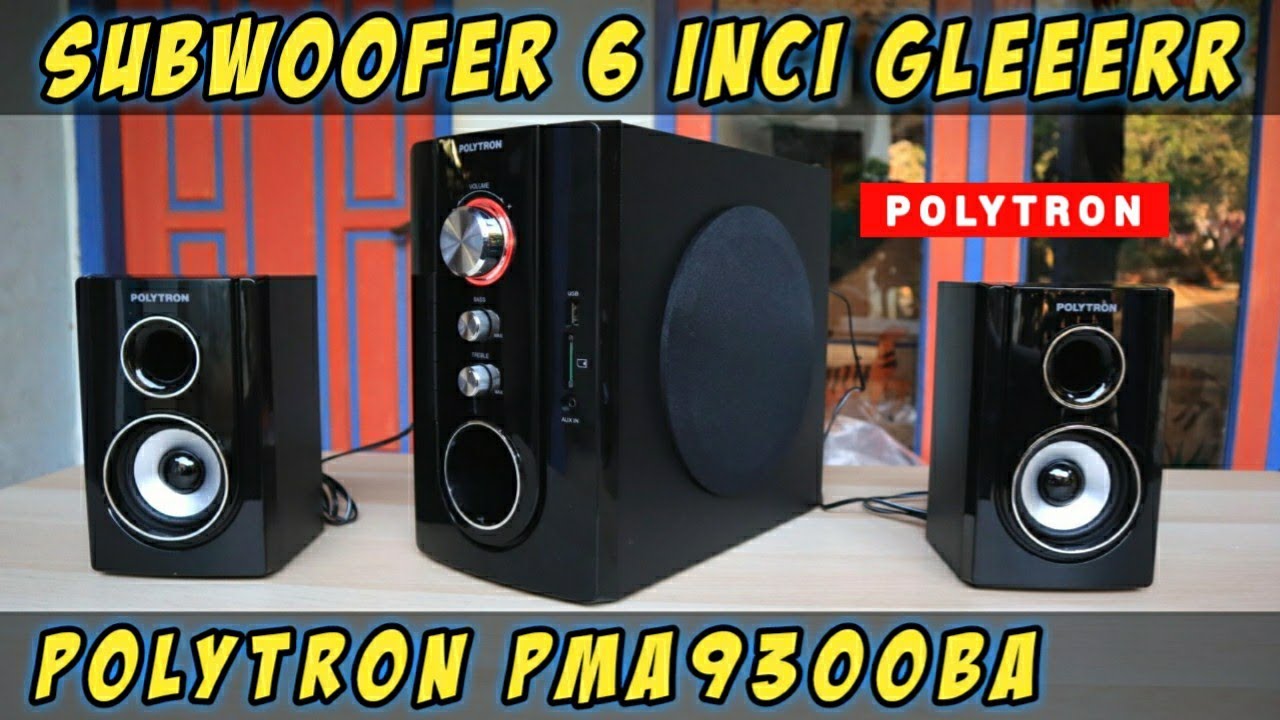 Subwoofer 6 inci Murah POLYTRON PMA 9300 Radio FM  | 6 inch Subwoofer Low Price Bass Steady Blaring