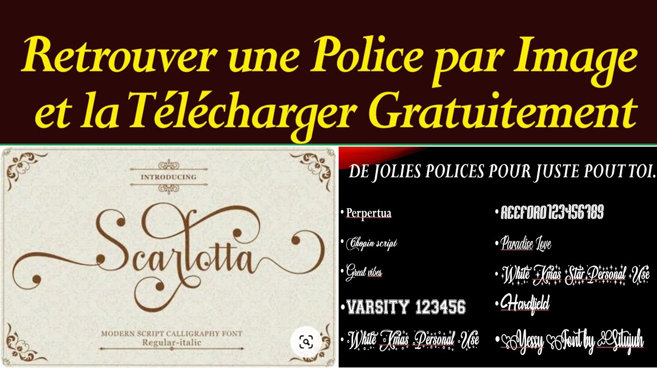 Retrouver une police à partir d'une image et l'installer Gratuitement.
