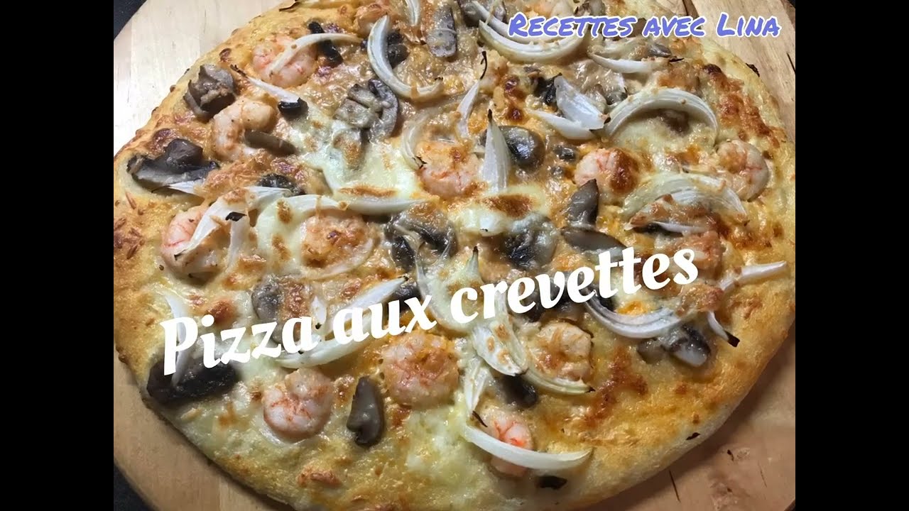 P&acirc;te &agrave; pizza express &agrave; la  main pizza aux crevettes 🍤