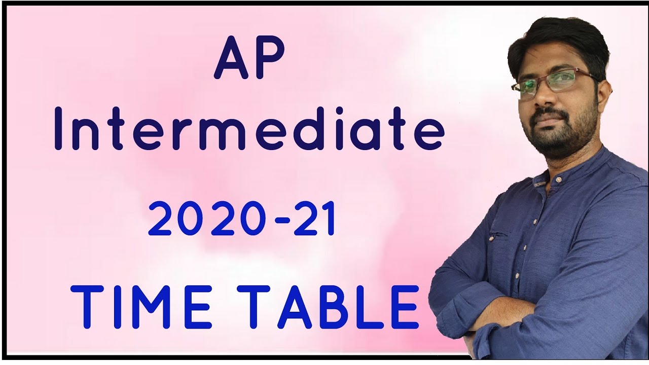 AP Inter Time Table for 2020-21