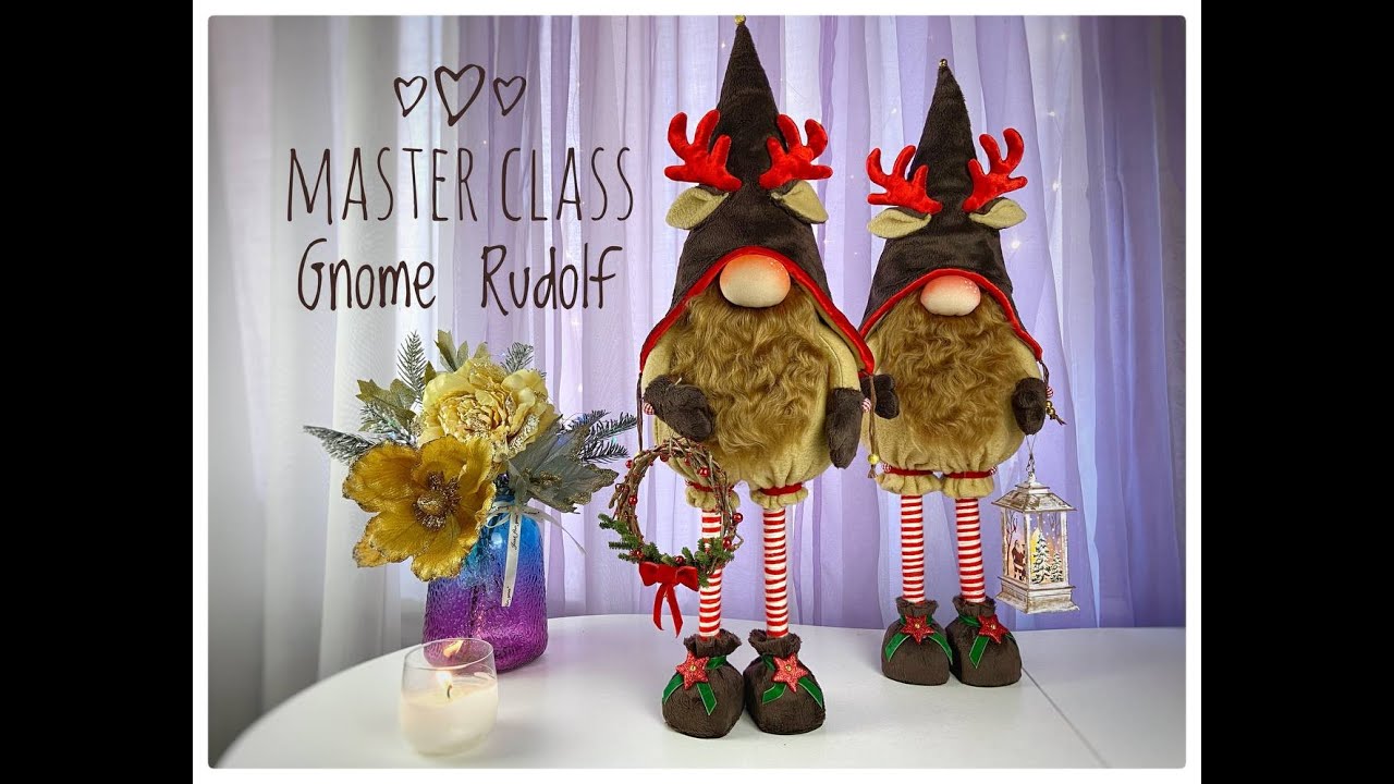 Gnome Rudolph  - Santa's Clause indeer Rudolph Christmas reindeer DIY HandMade Master class