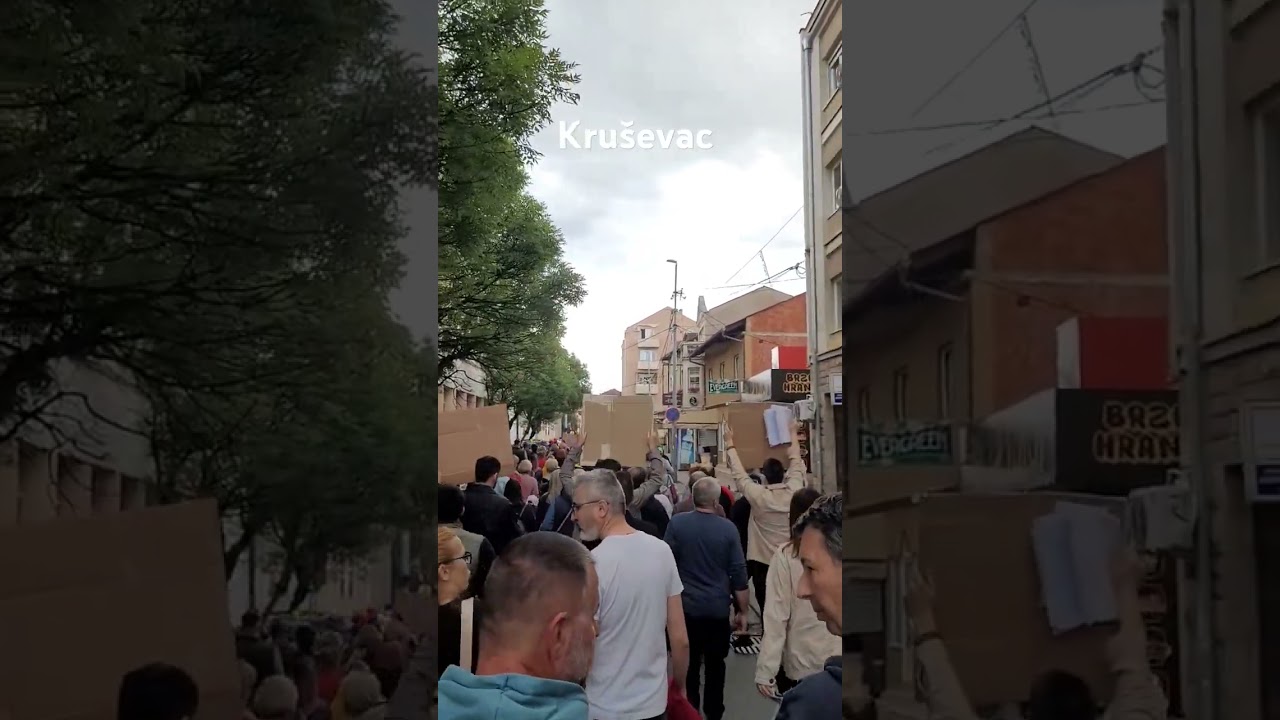 Kru&scaron;evac protest 18. Maj 2025 #kru&scaron;evac #krusevac #serbia #srbija