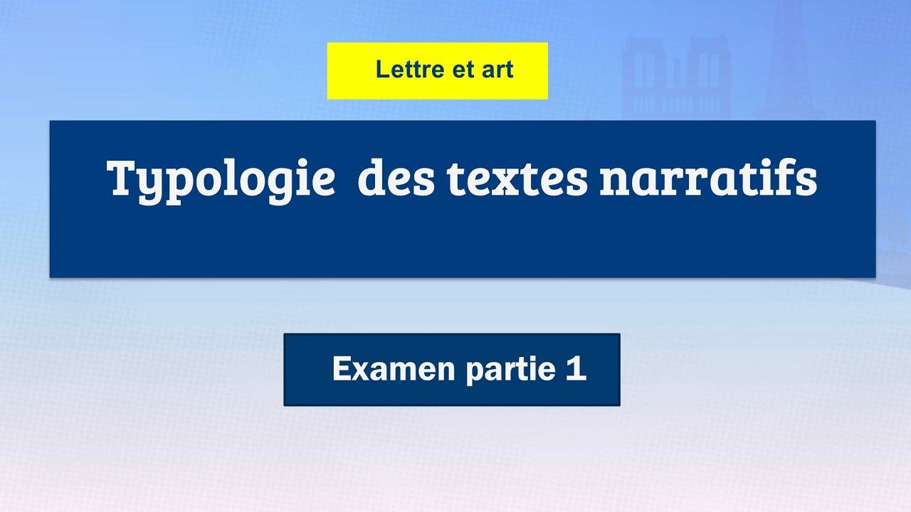 Typologie textes narratifs s1 lettre et art