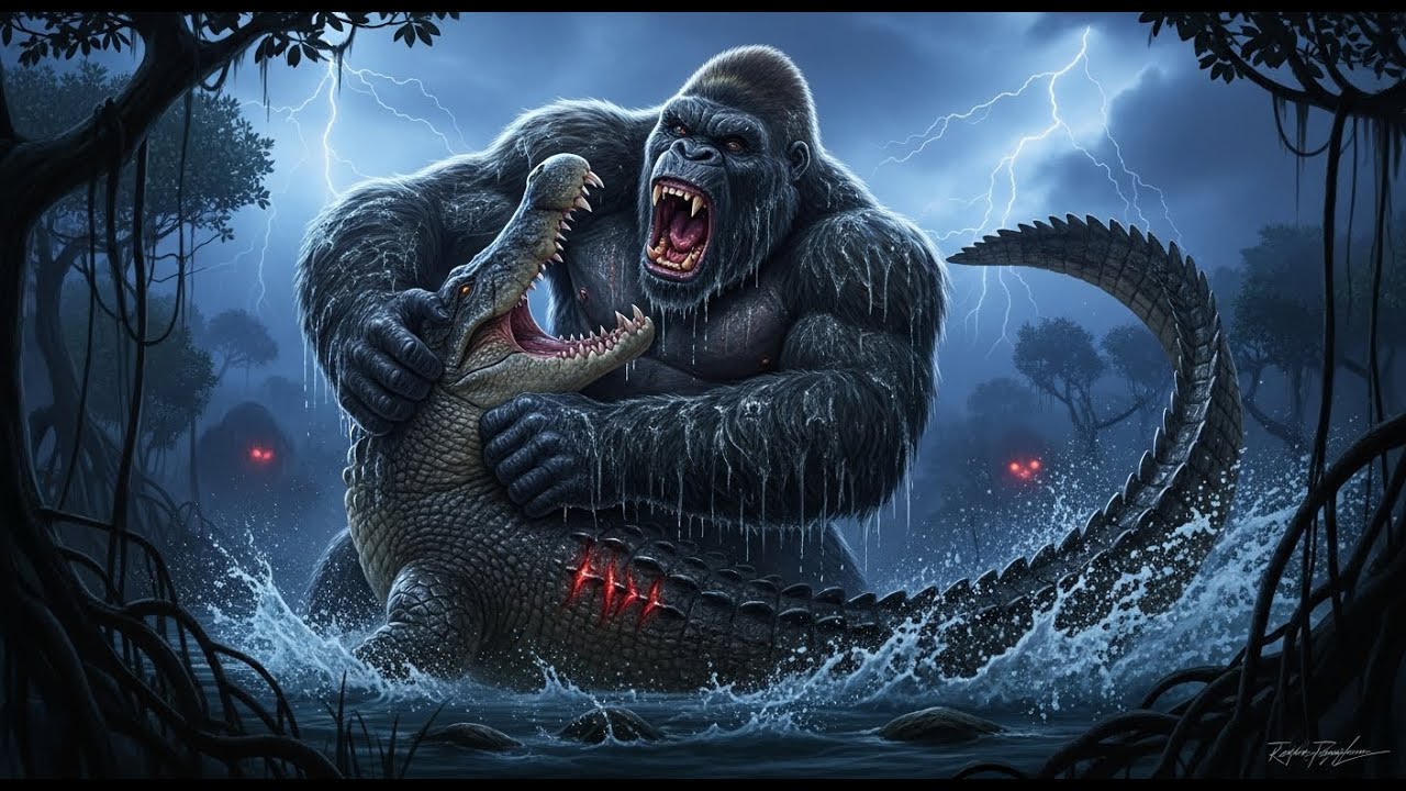 From Skull Island to Swamp: The King Kong vs Giant Crocodile Clash of Titans!