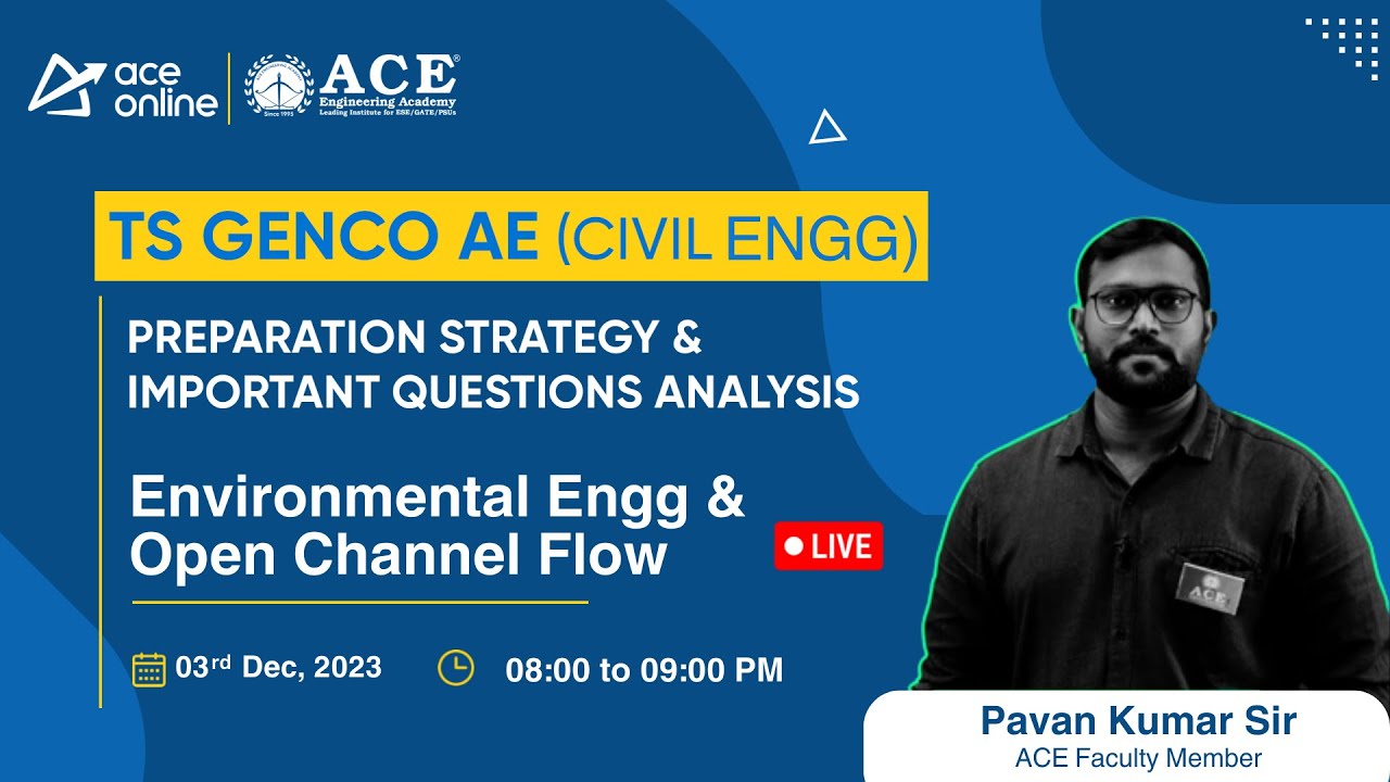 TSGENCO-AE (Civil) | Environmental Engg & Open Channel Flow |Preparation Strategy, Imp Ques Analysis
