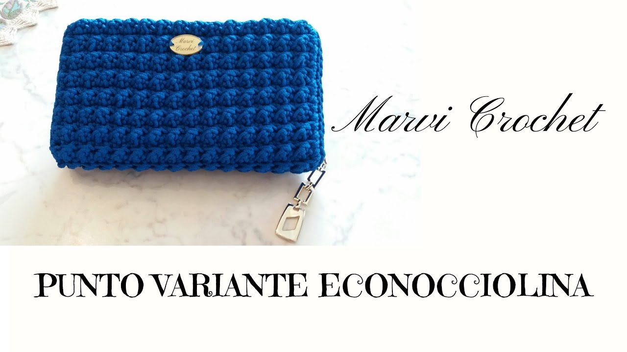 Tutorial rivestimento portafoglio punto variante econocciolina all'uncinetto