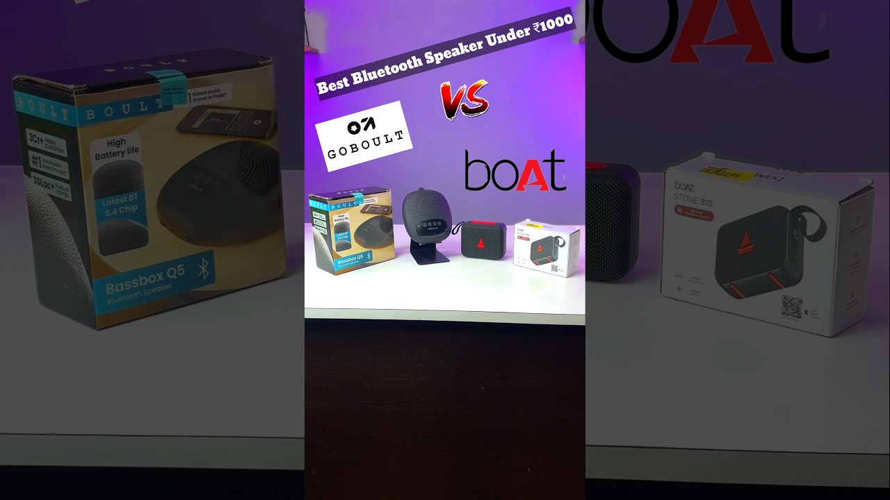 GOBOULT Bassbox Q5 vs Boat Stone 310 Bluetooth Speaker | Side By Side Sound Comparison 