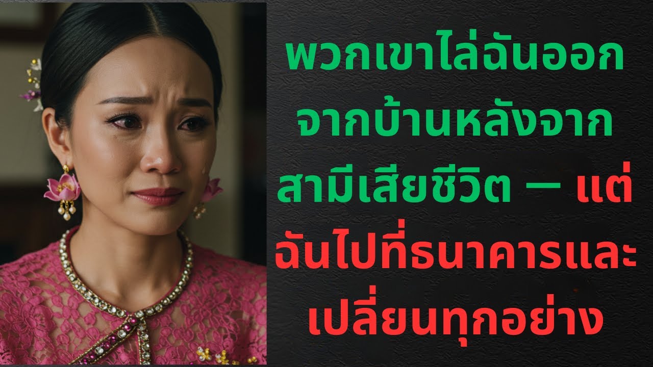 พวกเขาไล่ฉันออกจากบ้านหลังจากสามีเสียชีวิต — แต่ฉันไปที่ธนาคารและเปลี่ยนทุกอย่าง