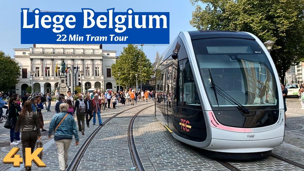 Tram Tour in Liege Belgium 🇧🇪 | The Beauty of Liege 2025 in 4K