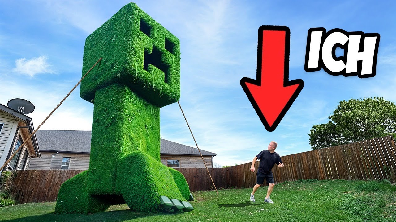 Ich habe den GRÖßTEN CREEPER DER WELT gebaut! (im Garten...😨)