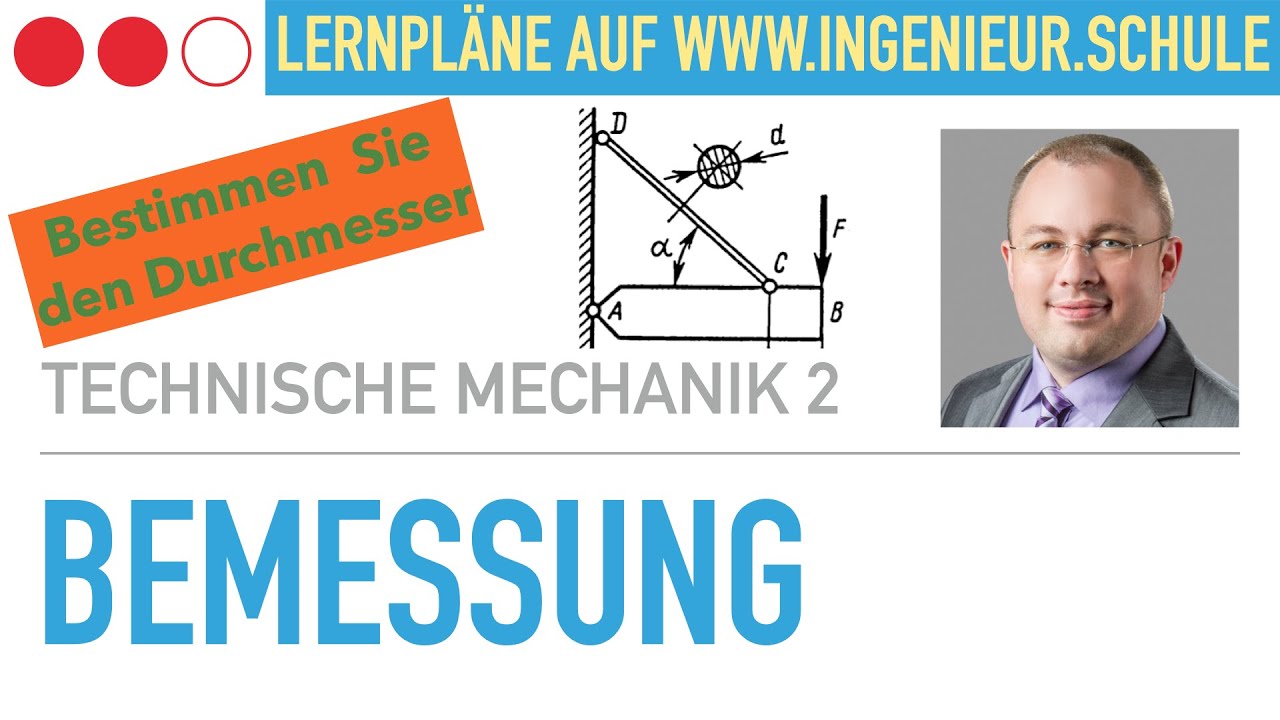 Bemessung eines Zugstabes – Technische Mechanik 2 – Elastostatik