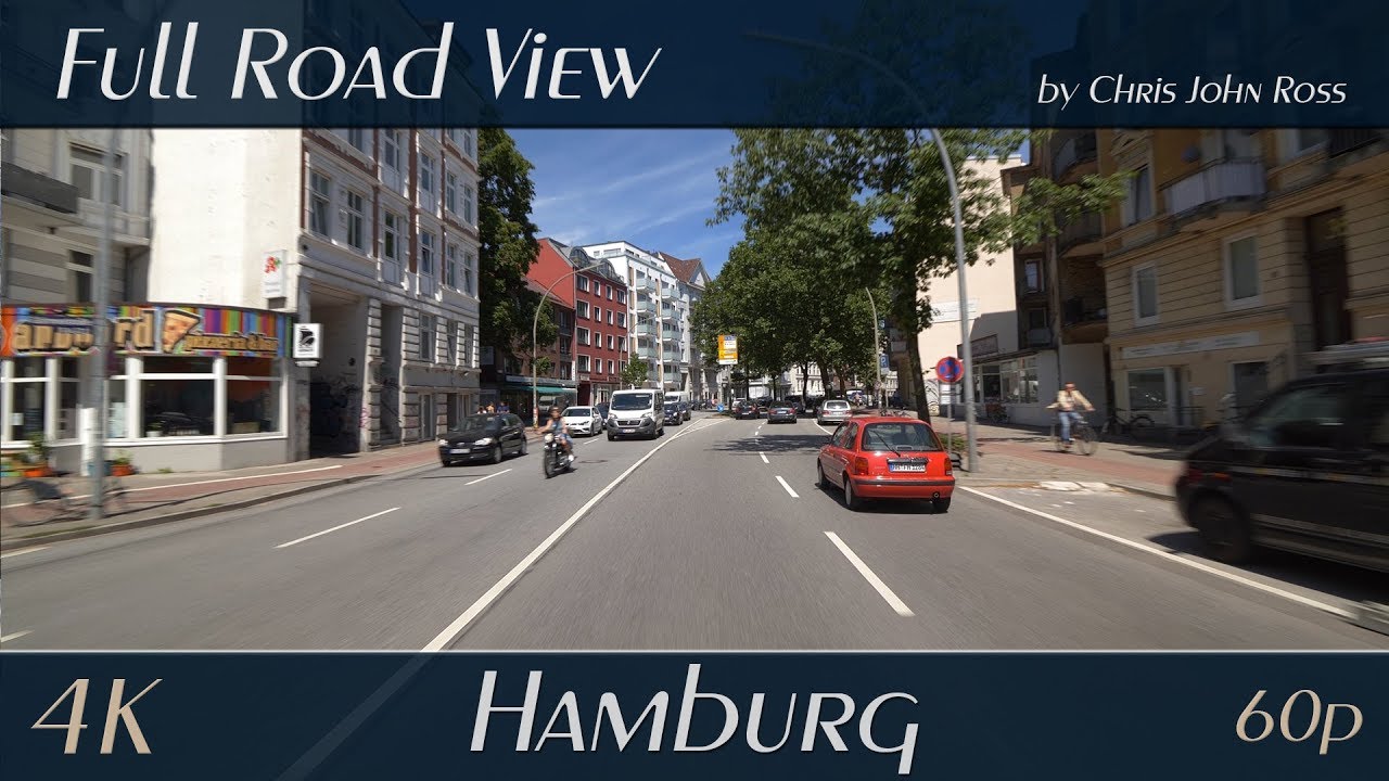 Hamburg, Germany: Hoheluft - G&auml;rtnerstra&szlig;e (Mansteinstra&szlig;e - Hoheluftchaussee) - 4K (UHD/2160p/60p)