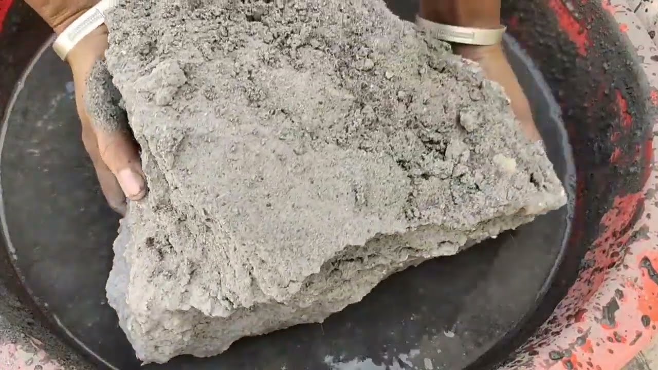 charcoal ashes water crumbling #cement #satisfying #charcoal