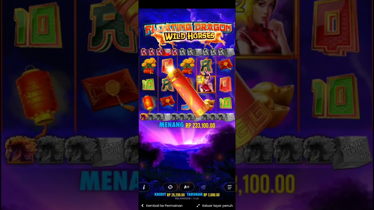 Floating dragon wild horse fitur