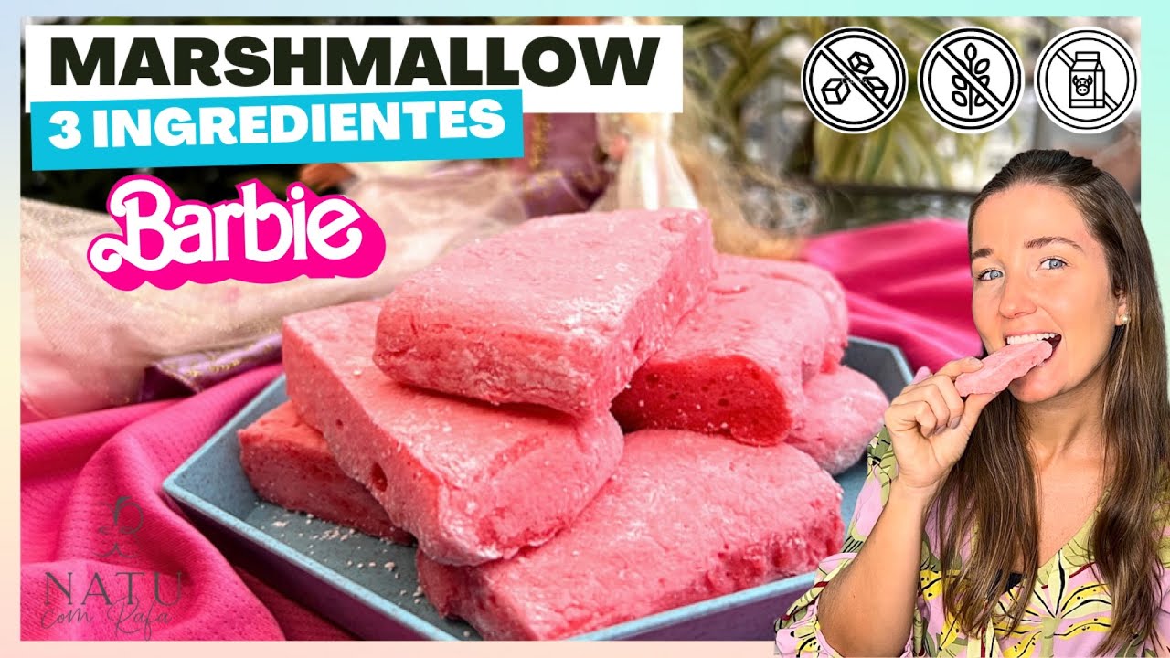 É ROSA, É BARBIE, É SEM AÇÚCAR, É MARSHMALLOW DE 3 INGREDIENTES E SEM LEITE!