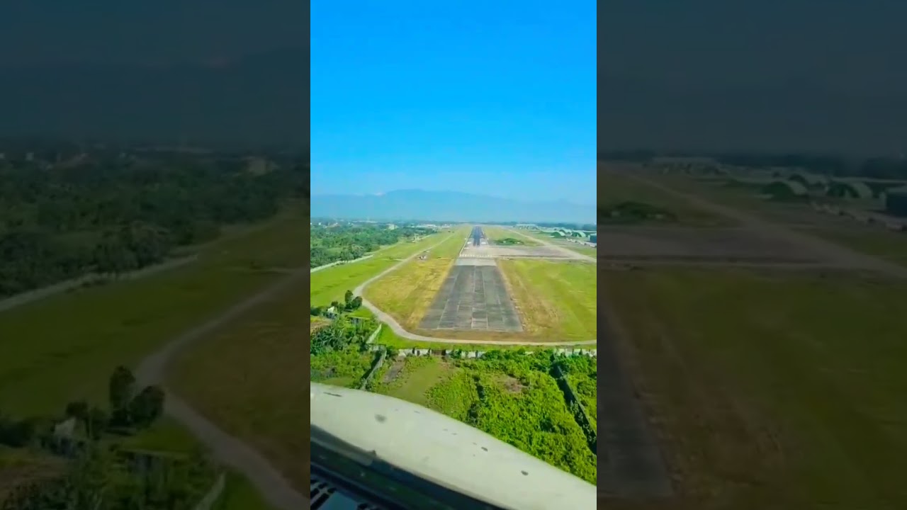 BAGDOGRA AIRPORT - LANDING COCKPIT VIEW IN WEST BENGAL #automobile #enjoy #fun