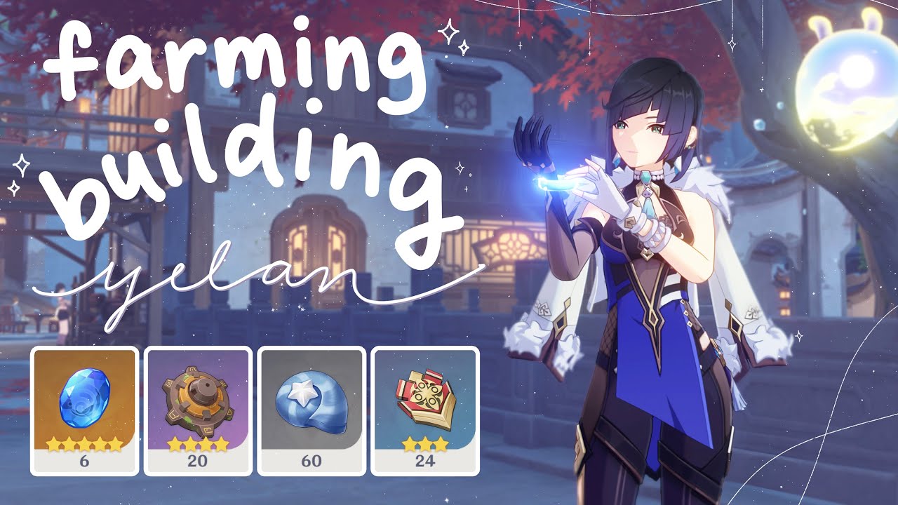 farming & building yelan ⋆౨ৎ˚⟡˖ ࣪˚⊹ pt. 2 𝜗𝜚⋆₊˚.° ꒰ᐢ. .ᐢ꒱₊˚⊹♡ cozy gameplay ⋆˚🫧⟡˖