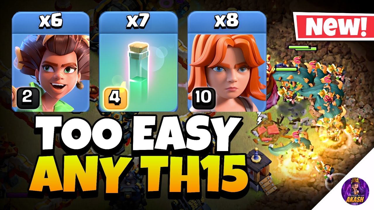 NEW META TH15 Root Rider Valkyrie Attack is INSANE | Best TH15 Attack Strategy in Clash of Clans 🔥