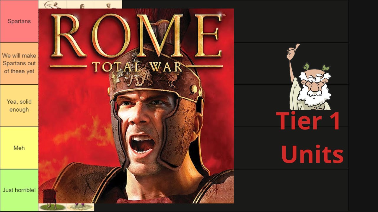 Tierlist of Tier 1 units in Rome: Total War