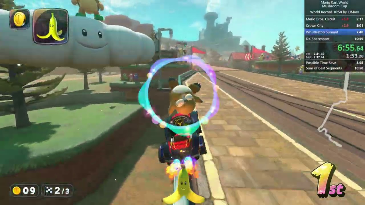 [WR] Mario Kart World - Mushroom Cup Speedrun in 10:57.750