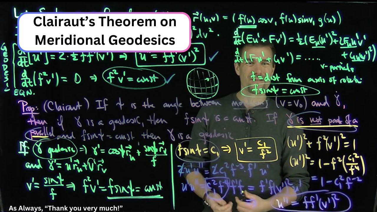 Clairaut's Theorem for Geodesics on Surfaces of Revolution